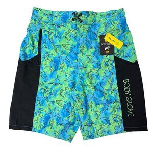 Body Glove Boys Size MEDIUM 10/12 Swim Shorts Trunks 50+ UPF Lined Sharks NWT